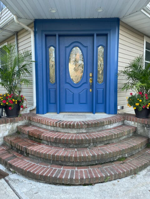 Blue Entry Door Daytime View (AFTER)