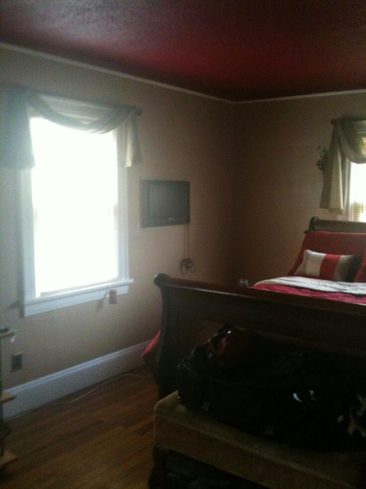 Bedroom (AFTER) with Cranberry Ceiling