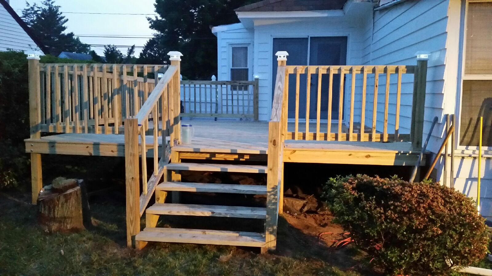 Deck Daytime View (AFTER) assisted with the Design & Lighting